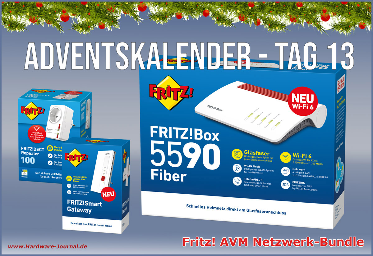 Adventskalender Türchen 13: AVM Fritz!Box 5590 Netzwerk Bundle - Hardware  Journal