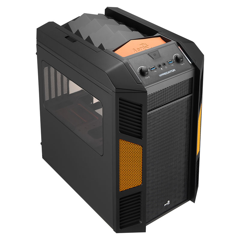 Aerocool Xpredator Cube Micro-ATX Gehäuse - schwarz-orange 1