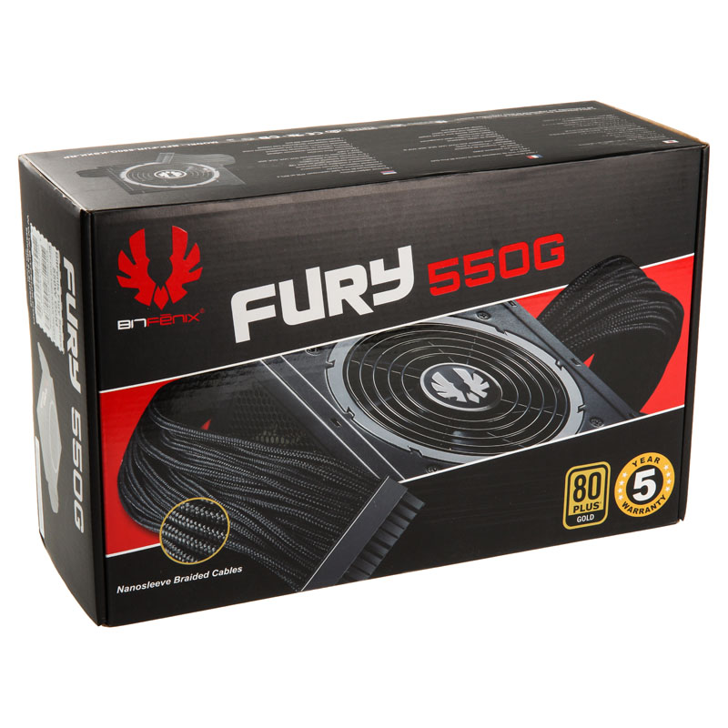 BitFenix Fury 80Plus Gold Netzteil semi modular 550 Watt 1