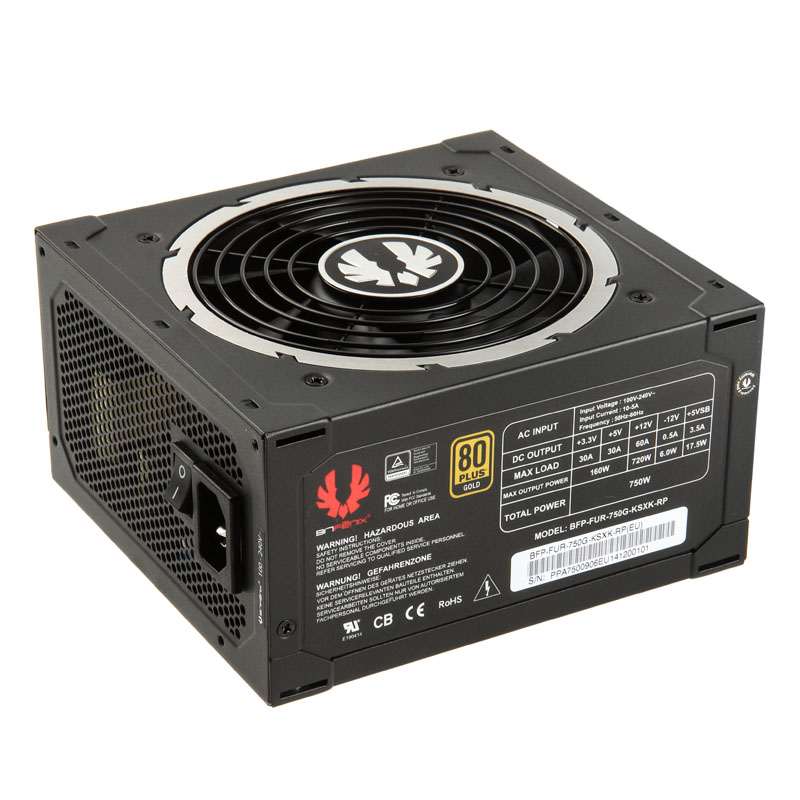 BitFenix Fury 80Plus Gold Netzteil semi modular 750 Watt 1