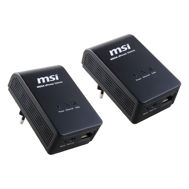 Dual MSI MEGA ePower 500HD Black Series Single 500Mbps Gb LAN
