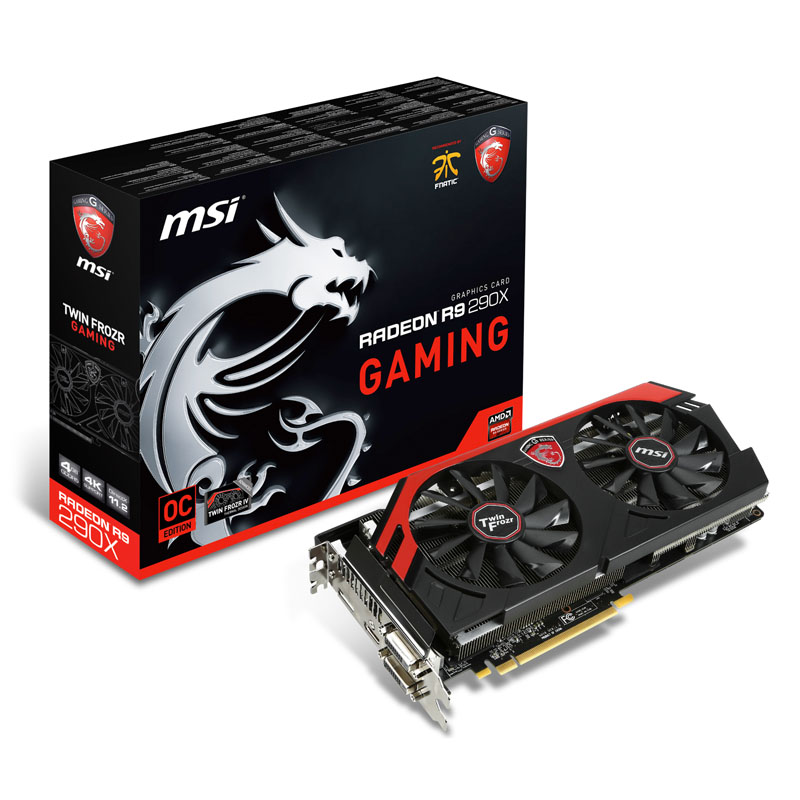 MSI Radeon R9 290X Gaming 4G 4096 MB DDR5 DP HDMI DVI