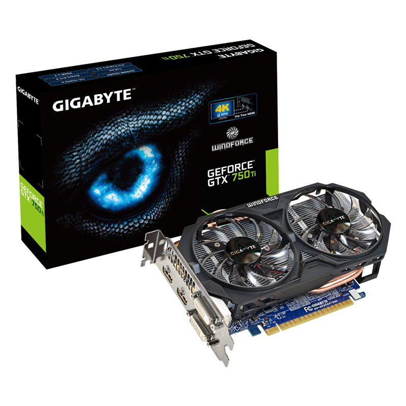 Gigabyte GeForce GTX 750 OC 1024 MB DDR5 HDMI DVI