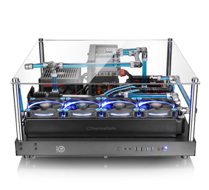 Thermaltake Core P5 ATX Open Frame Panoramic Viewing Gaming Computer Chassis has a 3 Way Placement Layout