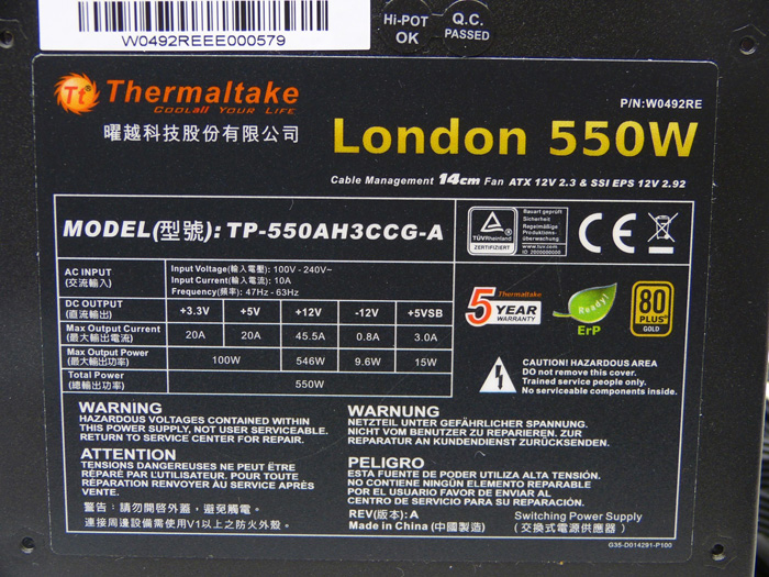 Thermaltake London 550W 9