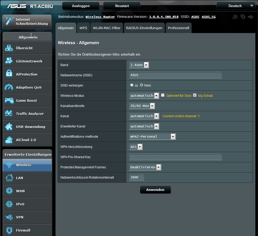 Asus RT AC5300 Webinterface 12