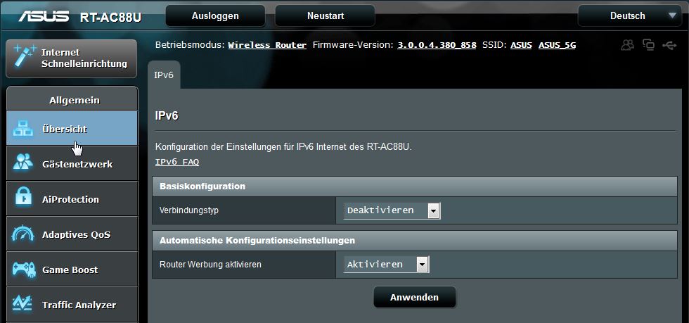 Asus RT AC88U Webinterface 16