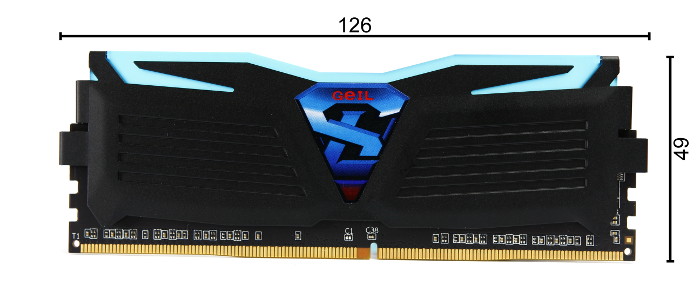 GeIL Super Luce DDR4 3400 Quad 7 Maße