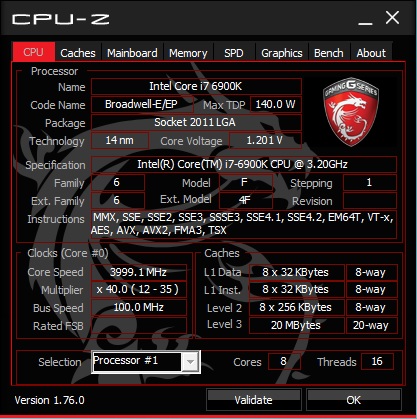 CPUz 4GHz Auto 1