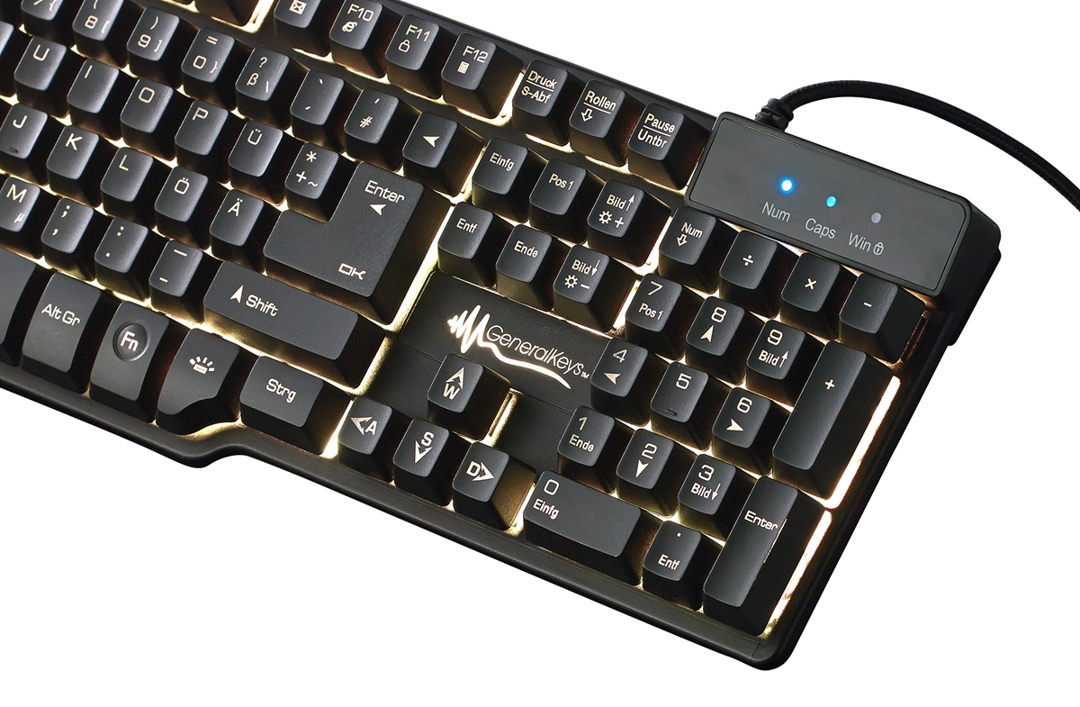 Generalkeys Halbmechanische USB Gaming Tastatur 4