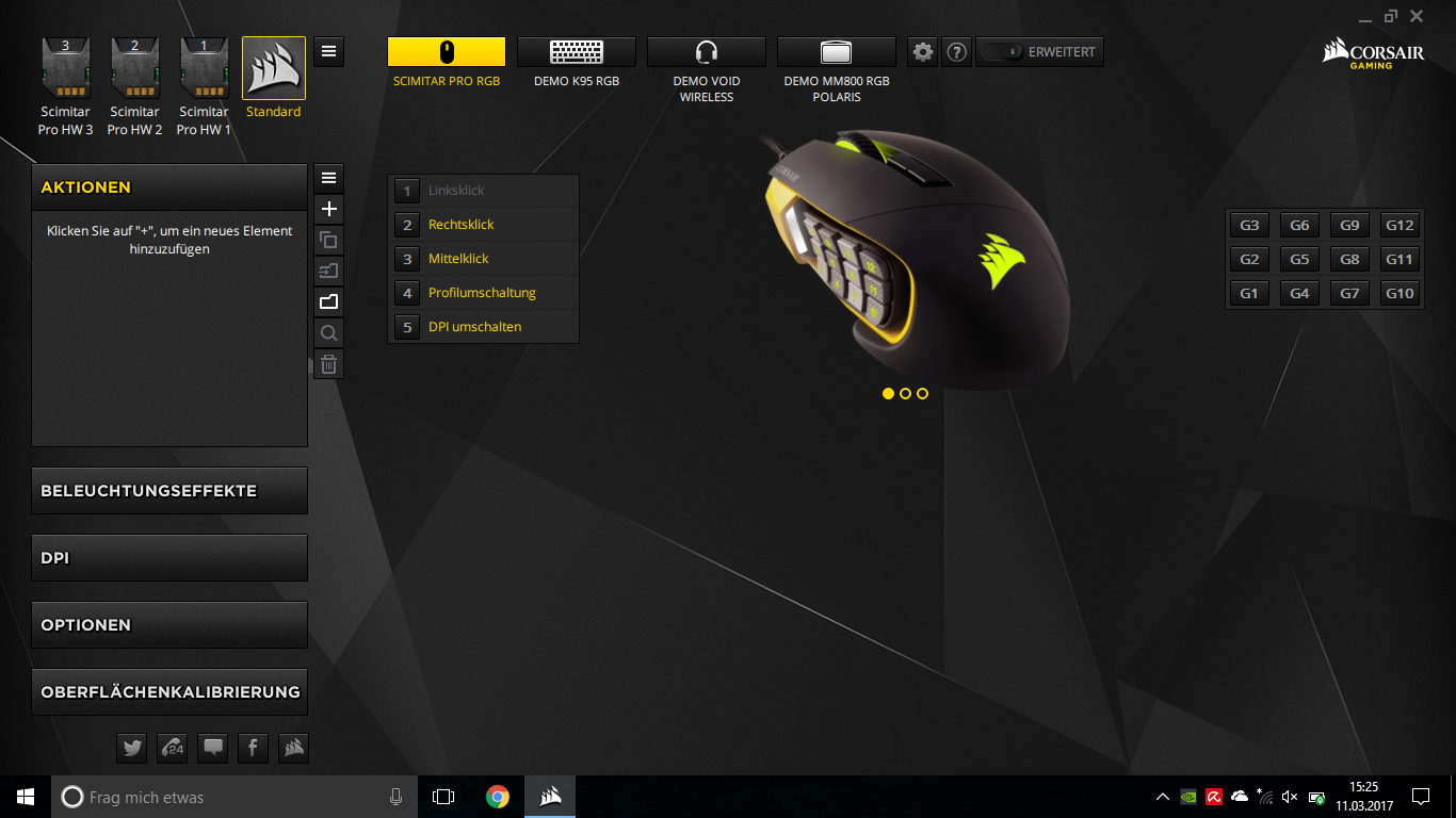 Corsair Gaming Scimitar Pro RGB SW1