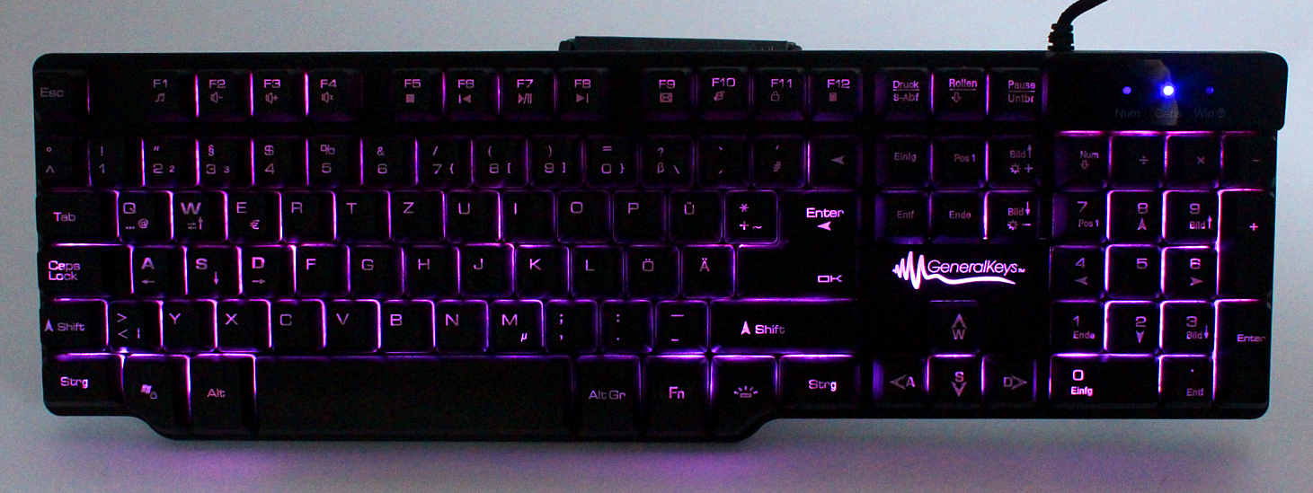 GeneralKeys USB Gaming Tastatur 19