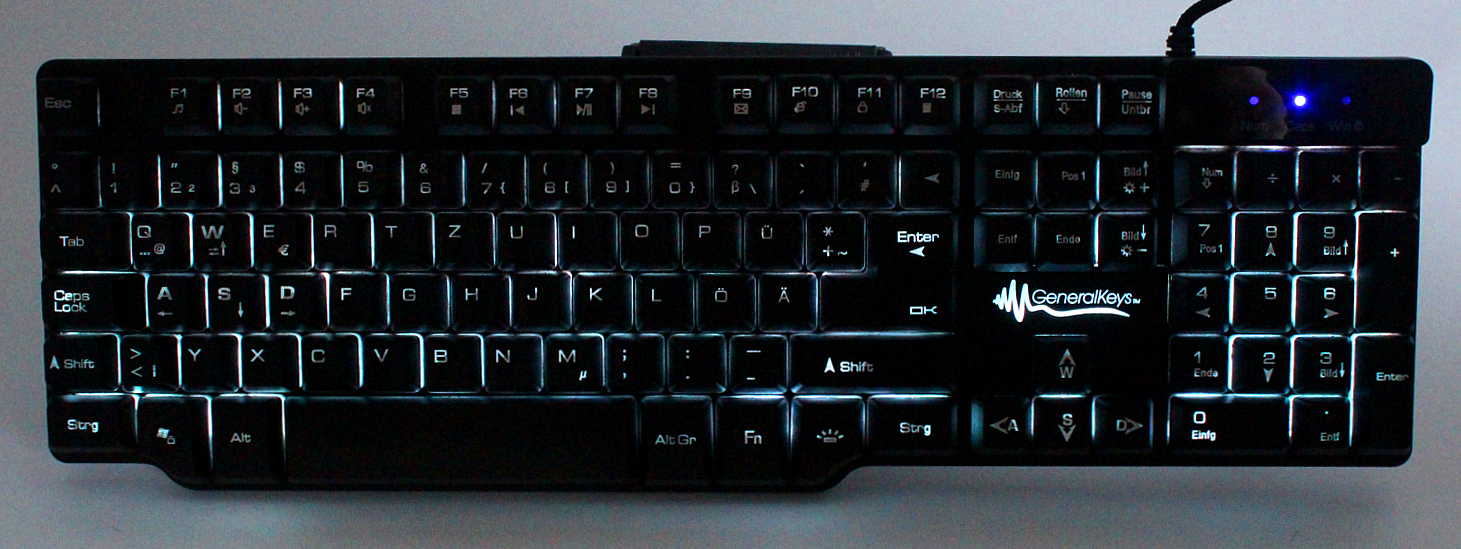 GeneralKeys USB Gaming Tastatur 21