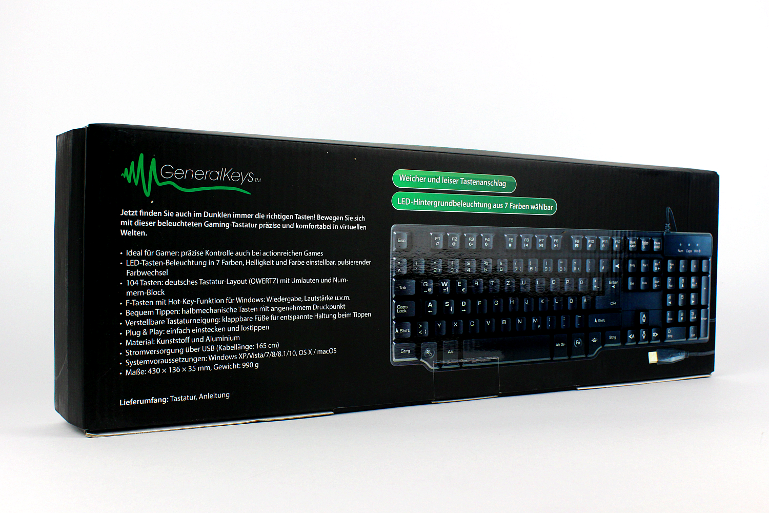 GeneralKeys USB Gaming Tastatur 3