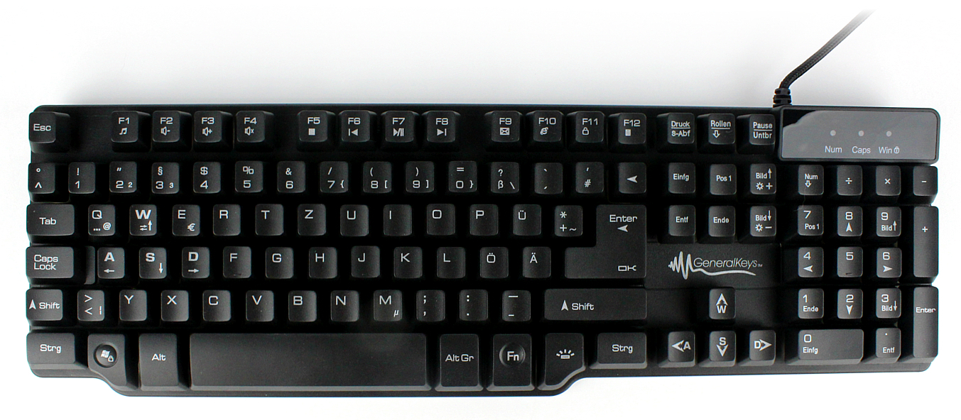 GeneralKeys USB Gaming Tastatur 5