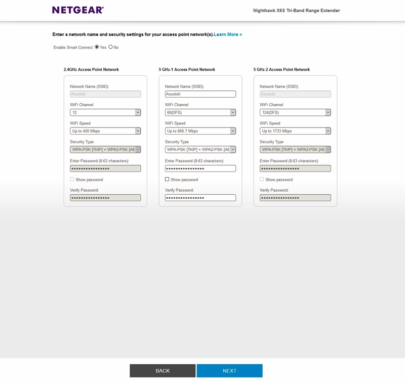 NETGEAR Nighthawk X6S Range Extender GUI 04