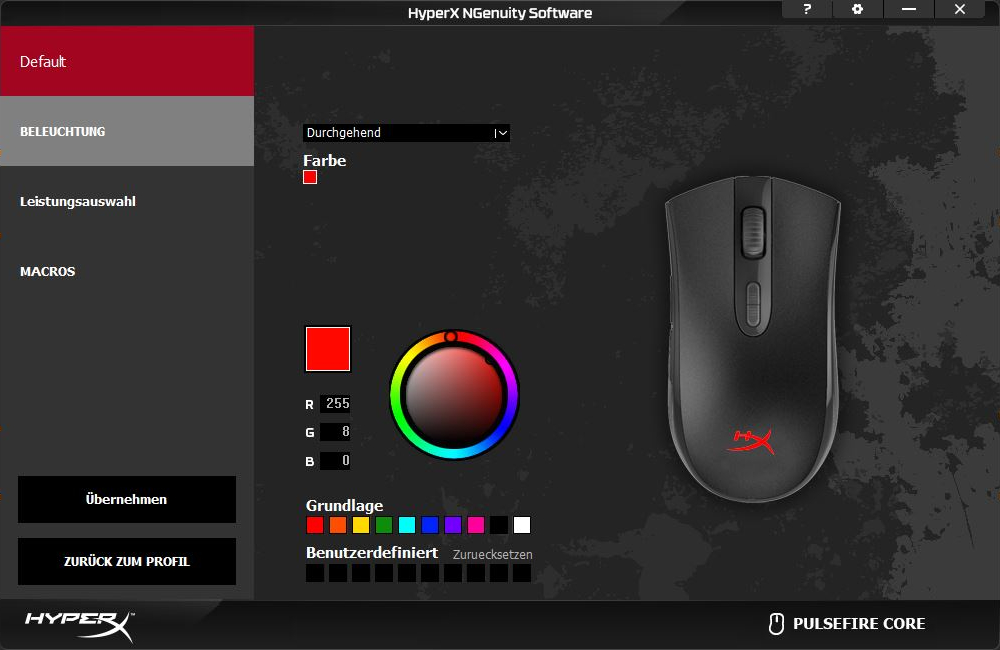 HyperX Pulsefire Core Fury S 20