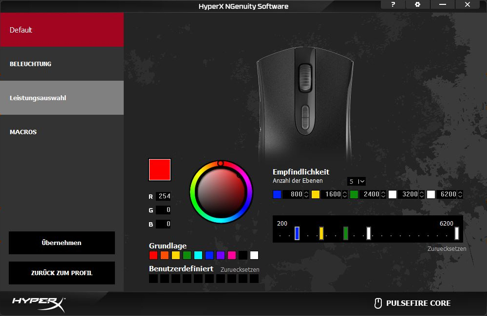 HyperX Pulsefire Core Fury S 21