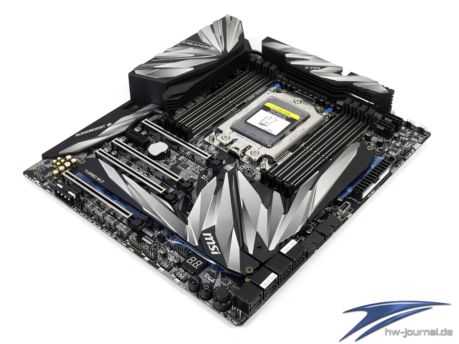 Visual Inspection - The MSI MEG X399 Creation Motherboard Review: The New  16-Phase Shark In Town