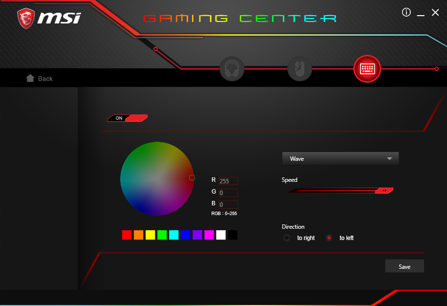 MSI Vigor GK40 Gaming Center