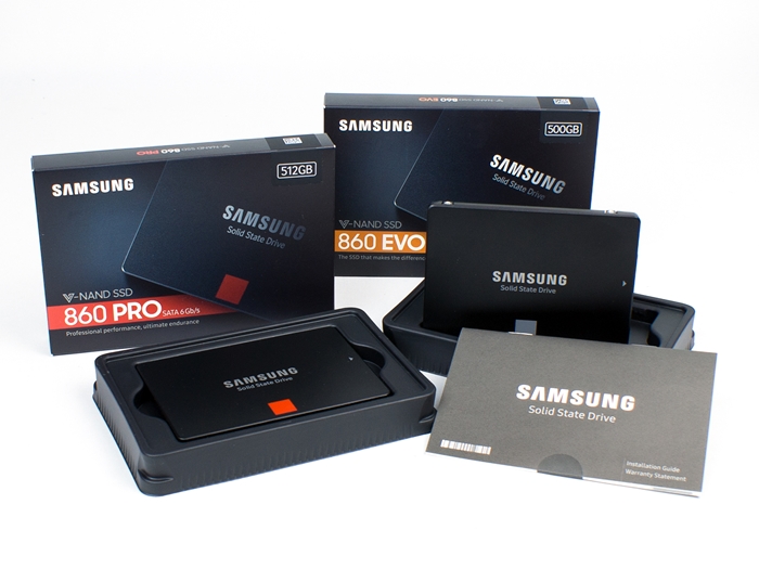 Samsung 860 Evo 500 GB 860 Pro 512 GB 2