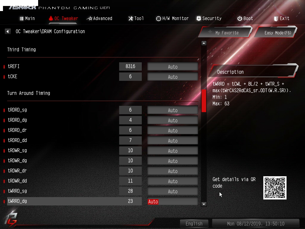 ASRock Z390 Phantom Gaming X Bios 15
