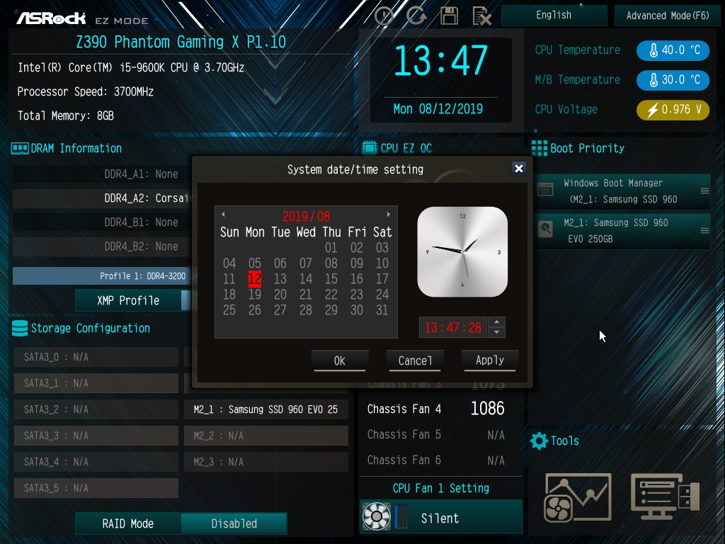 ASRock Z390 Phantom Gaming X Bios 2