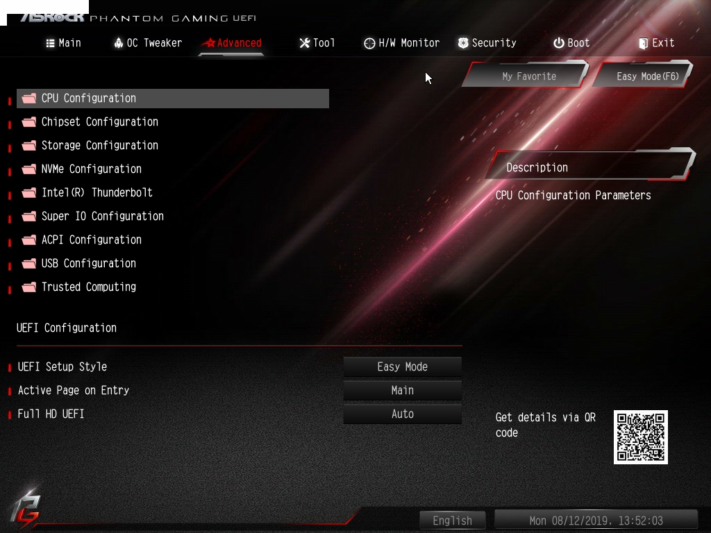 ASRock Z390 Phantom Gaming X Bios 24