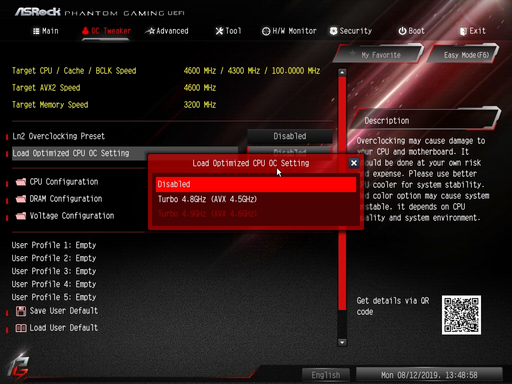 ASRock Z390 Phantom Gaming X Bios 9