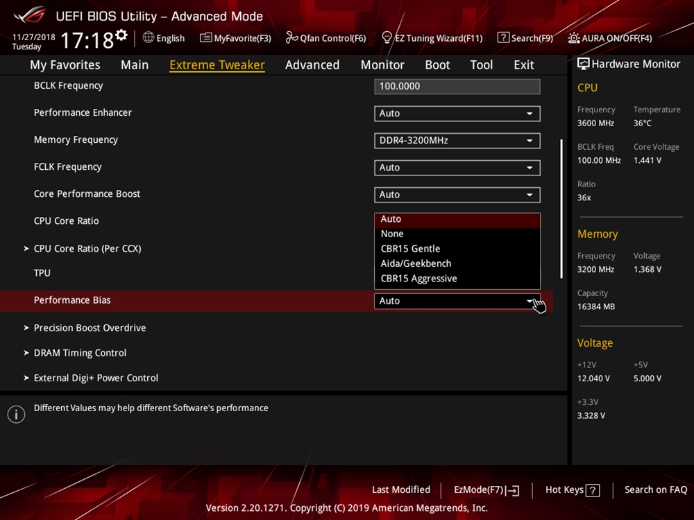 ASUS ROG Crosshair VIII Impact Bios 14