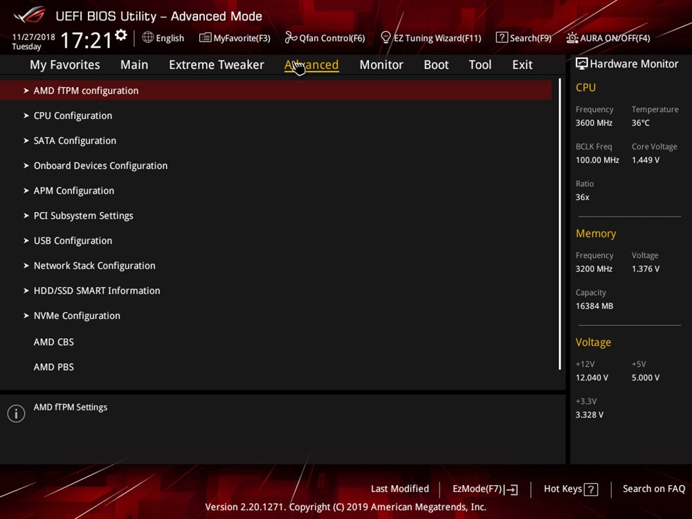 ASUS ROG Crosshair VIII Impact Bios 26
