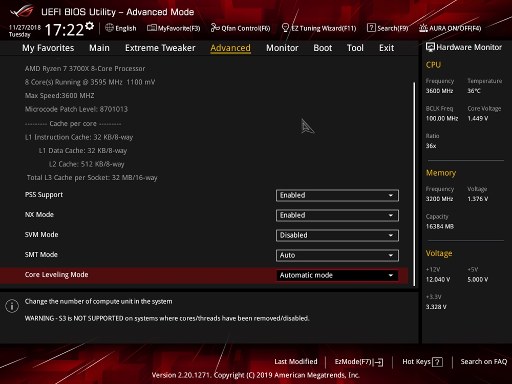 ASUS ROG Crosshair VIII Impact Bios 29