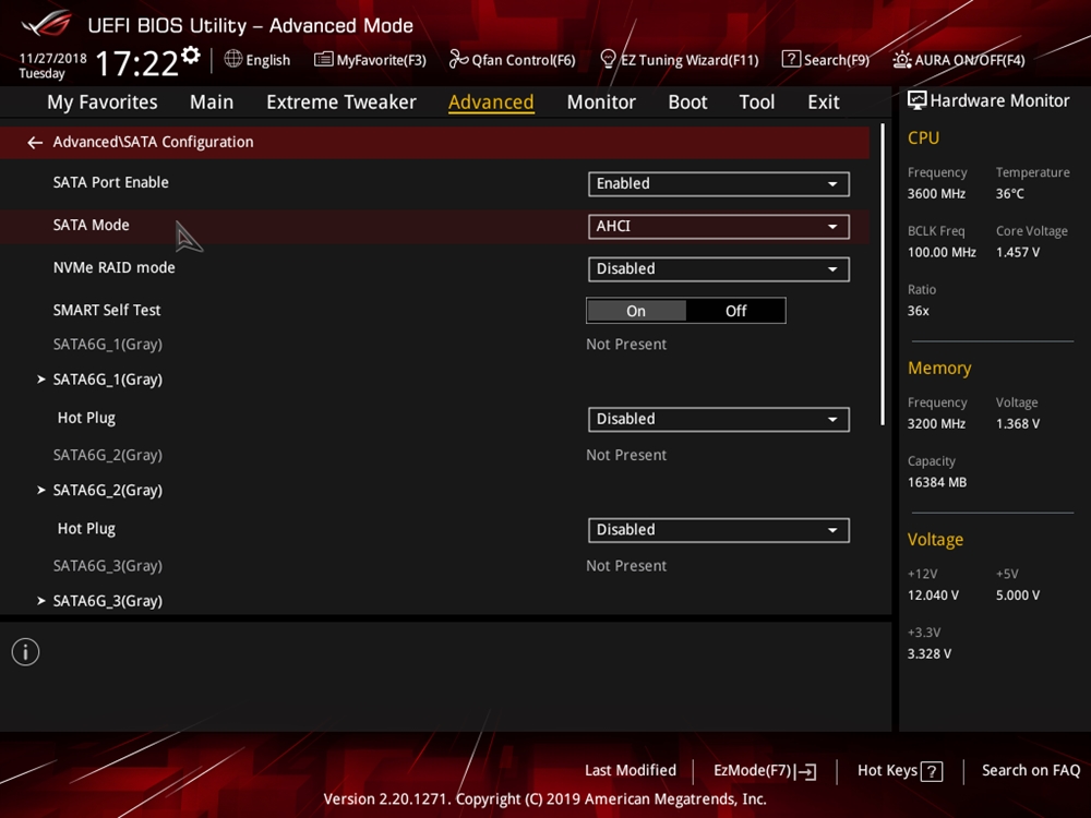 ASUS ROG Crosshair VIII Impact Bios 30