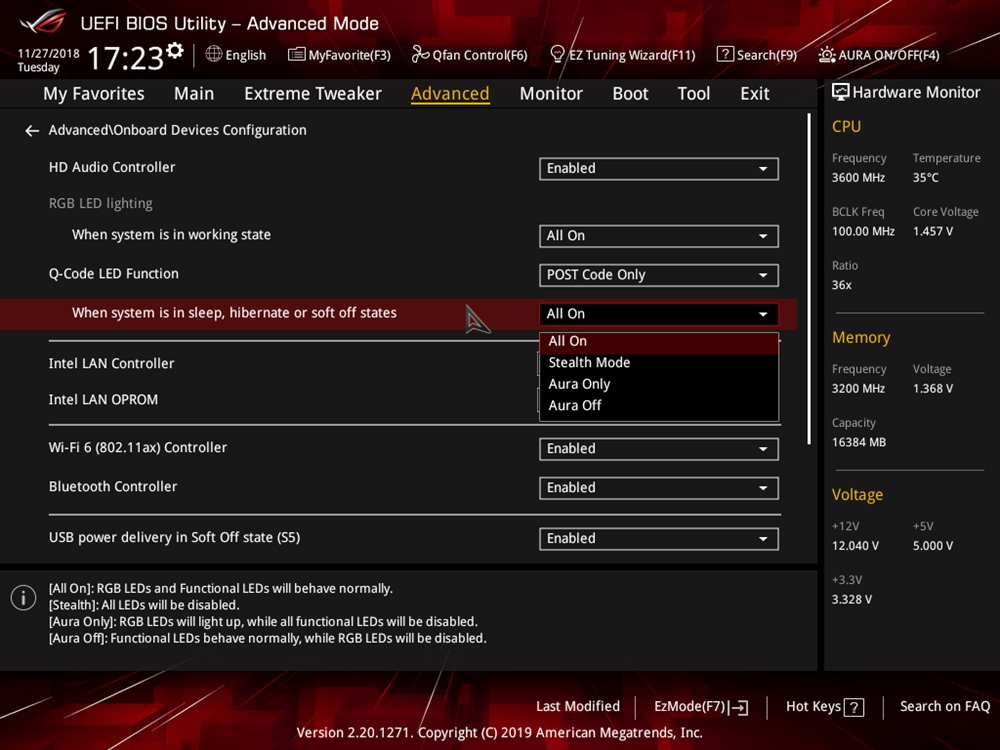 ASUS ROG Crosshair VIII Impact Bios 33