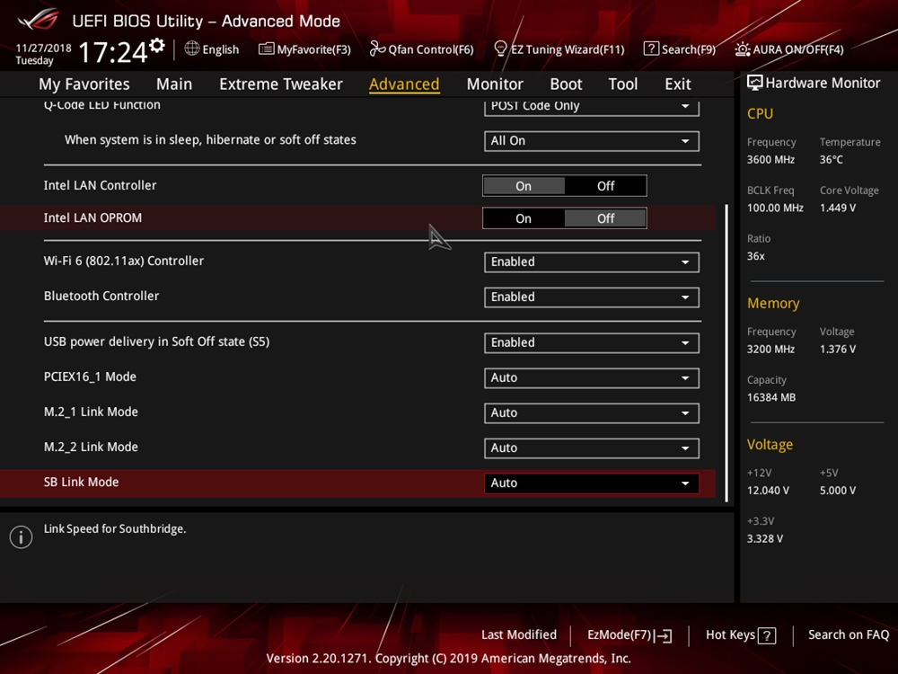 ASUS ROG Crosshair VIII Impact Bios 34