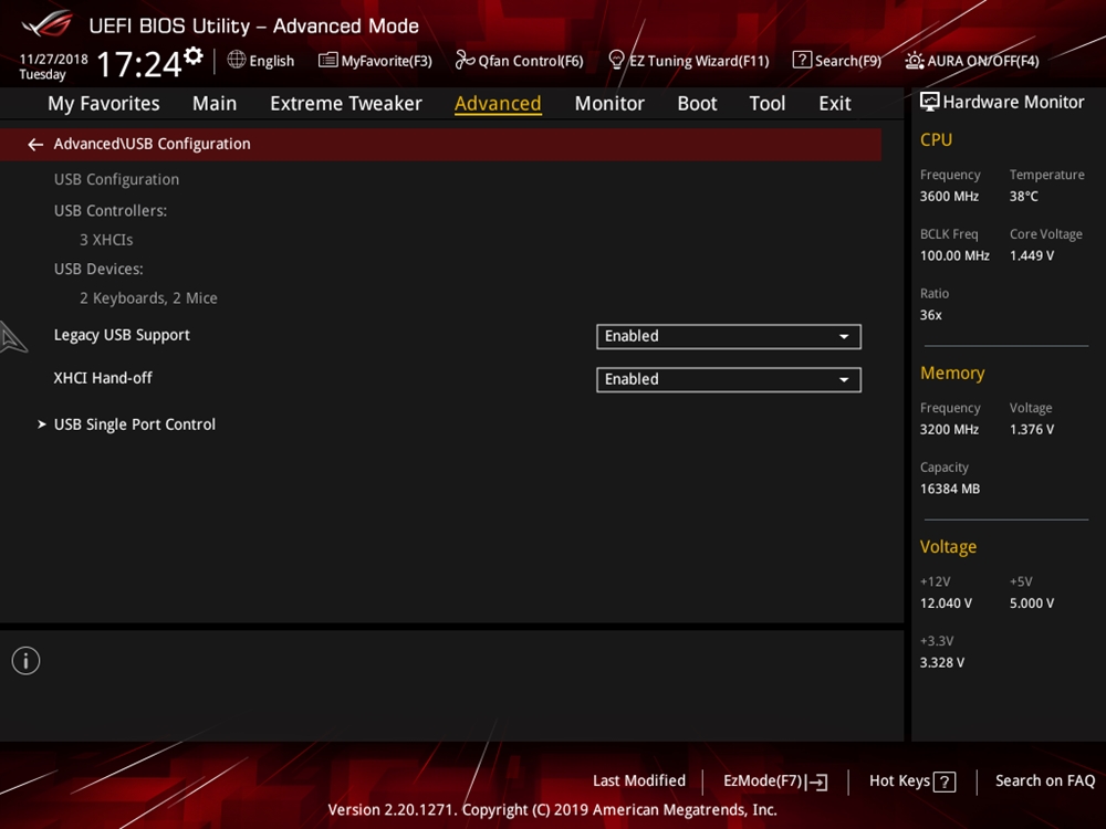 ASUS ROG Crosshair VIII Impact Bios 37