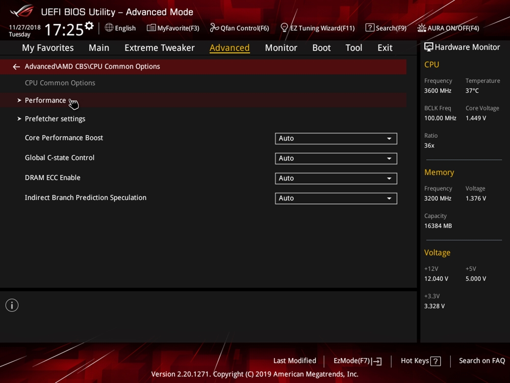 ASUS ROG Crosshair VIII Impact Bios 44