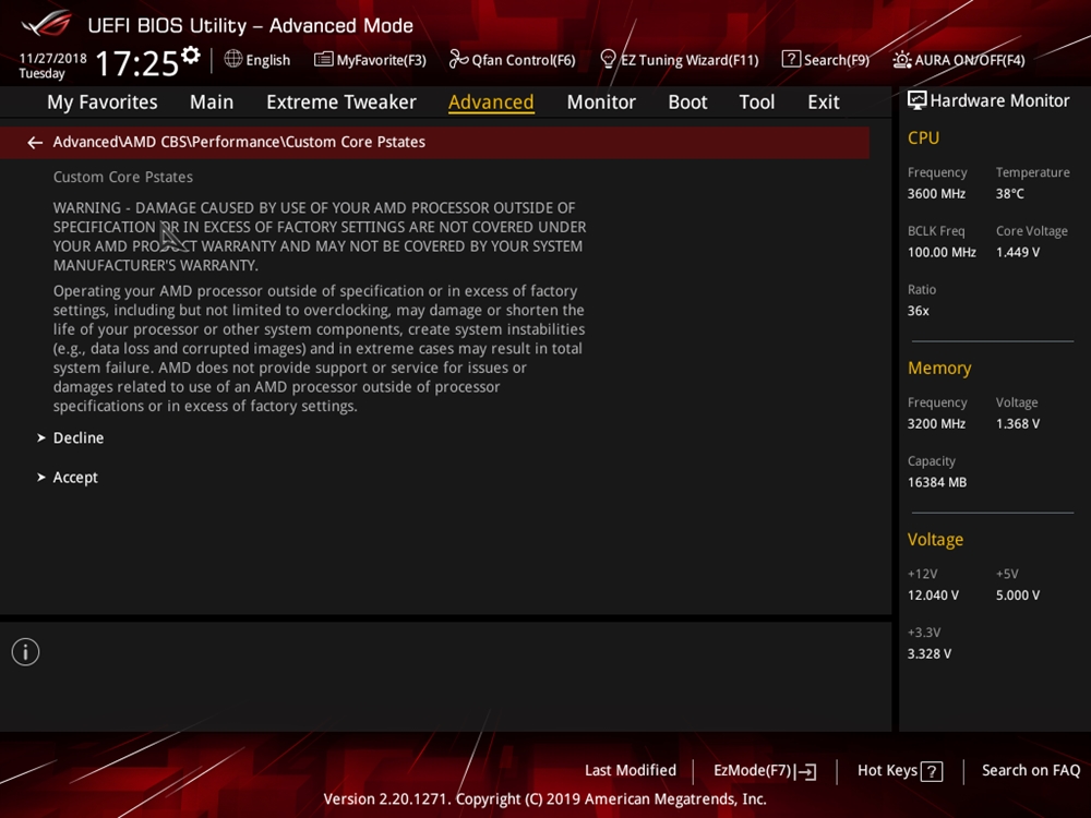 ASUS ROG Crosshair VIII Impact Bios 46