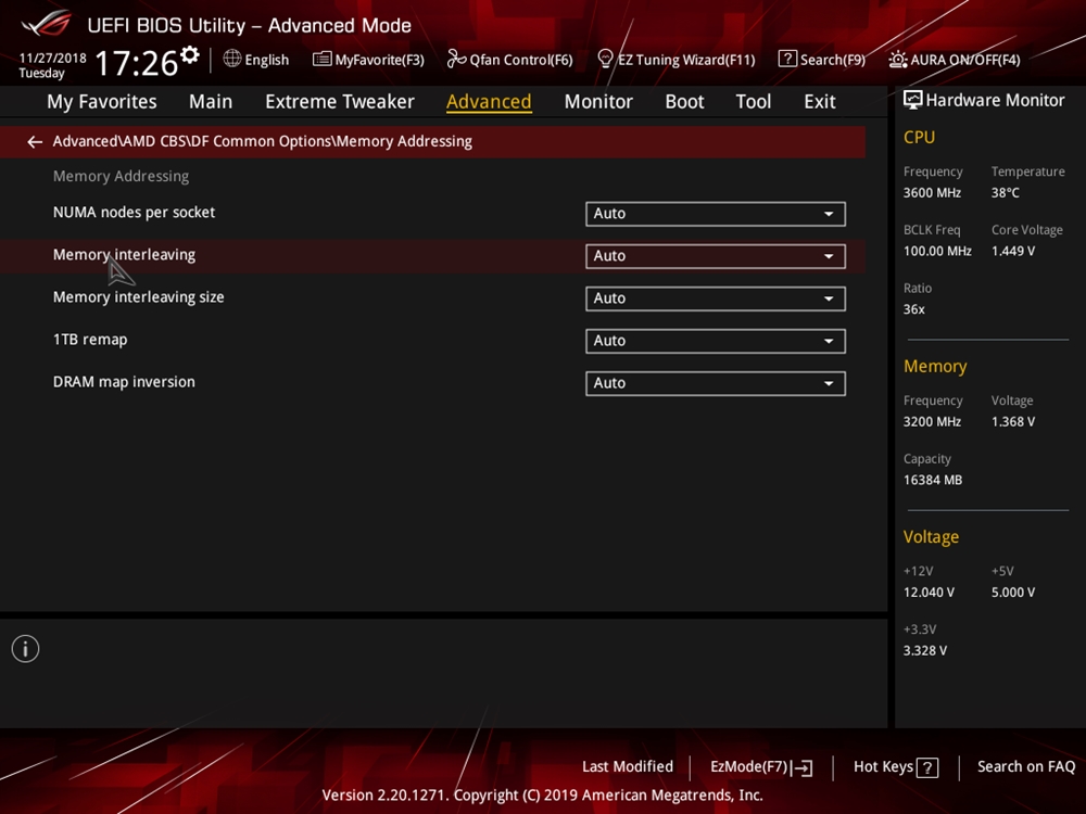ASUS ROG Crosshair VIII Impact Bios 51