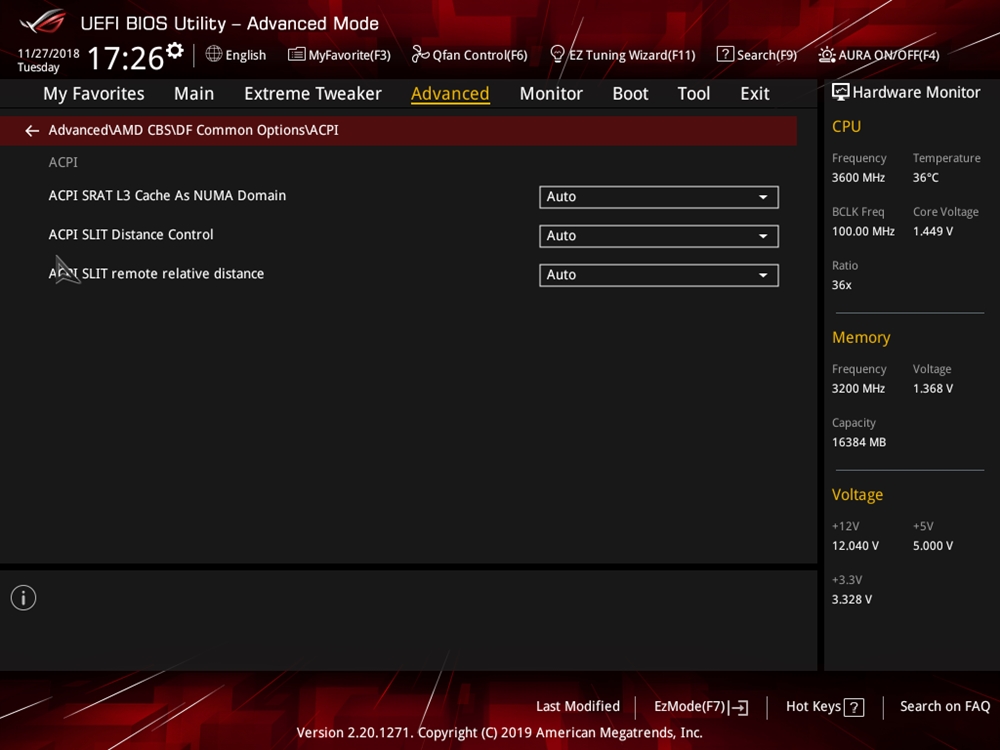 ASUS ROG Crosshair VIII Impact Bios 52