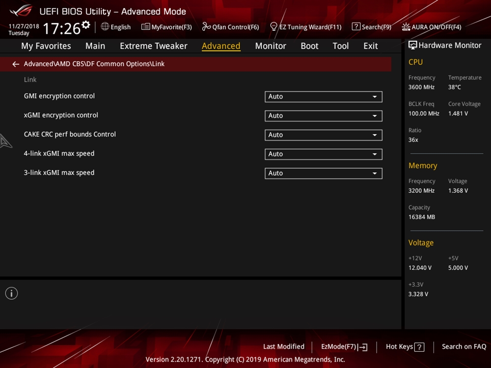 ASUS ROG Crosshair VIII Impact Bios 53