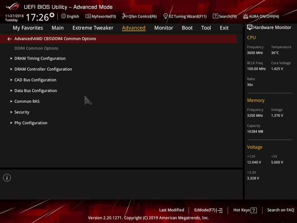 ASUS ROG Crosshair VIII Impact Bios 55