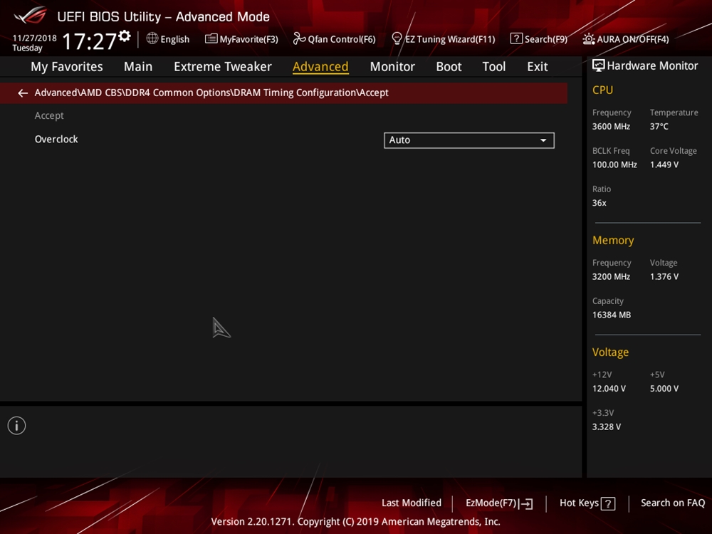 ASUS ROG Crosshair VIII Impact Bios 56