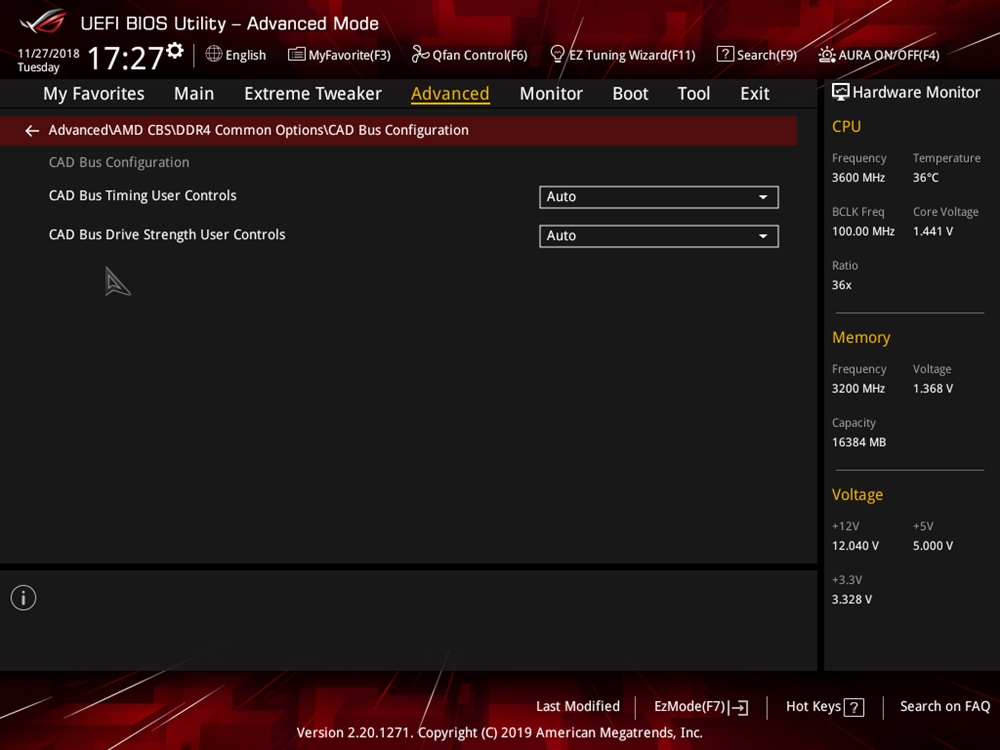ASUS ROG Crosshair VIII Impact Bios 60