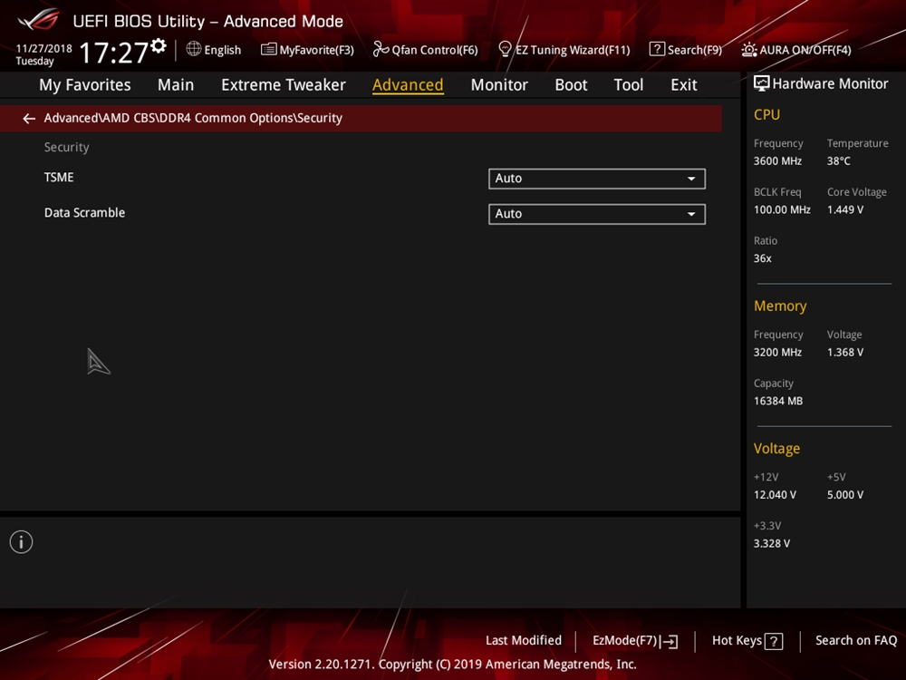 ASUS ROG Crosshair VIII Impact Bios 63