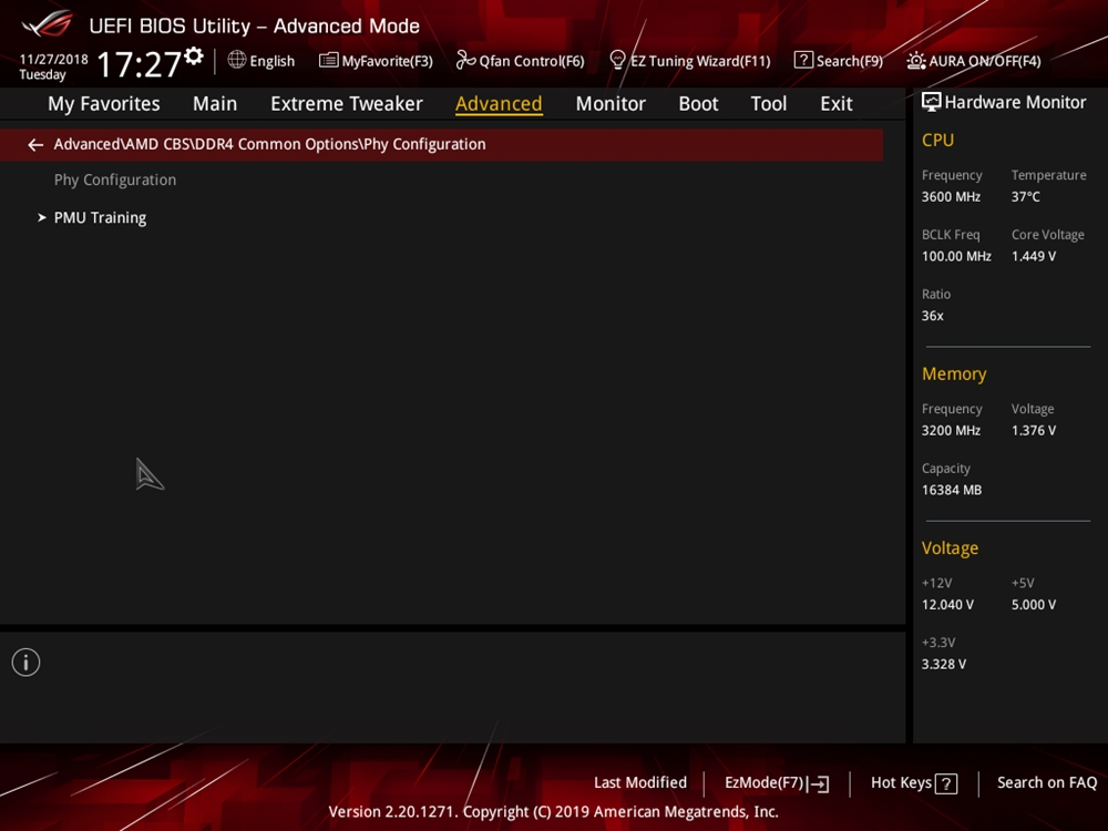 ASUS ROG Crosshair VIII Impact Bios 64