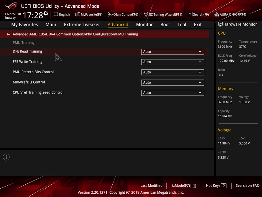 ASUS ROG Crosshair VIII Impact Bios 65