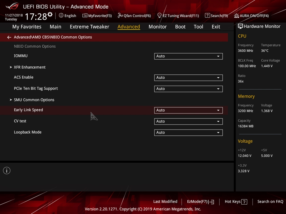 ASUS ROG Crosshair VIII Impact Bios 68