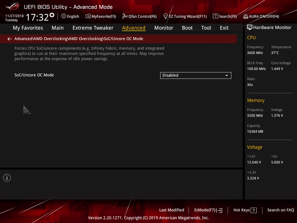 ASUS ROG Crosshair VIII Impact Bios 77