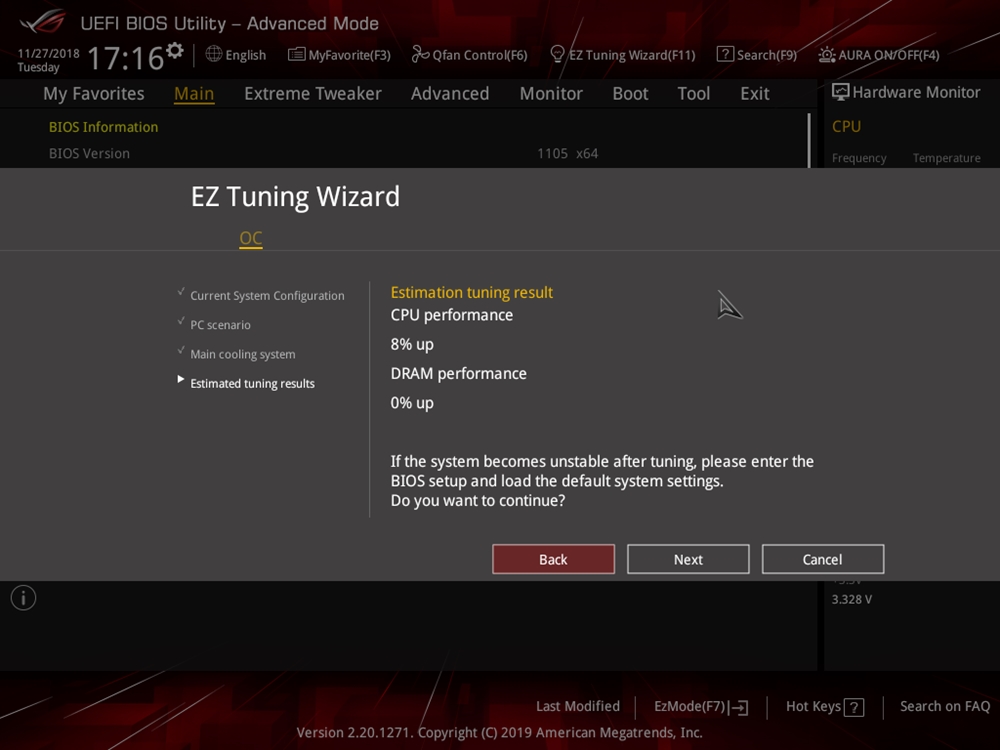 ASUS ROG Crosshair VIII Impact Bios 8
